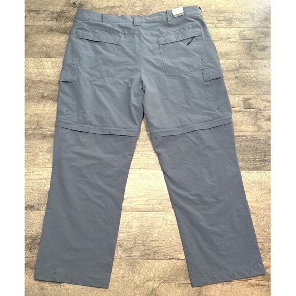 World Wide Sportsman Cargo Pants Mens 44x30 Blue Convertible UPF Stretch NEW - Picture 4 of 8